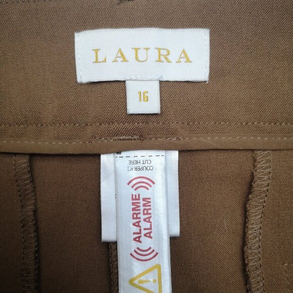 Laura Ladies Size 16 Rust Color 3 Button Detail on Leg Cuffs Dress Pants - Picture 3 of 13